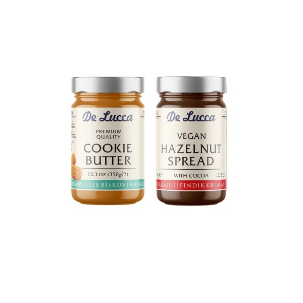 2'li Krema Seti - Karamelize Bisküvi Ve Kakaolu Fındık Kreması 350g 2 Adet