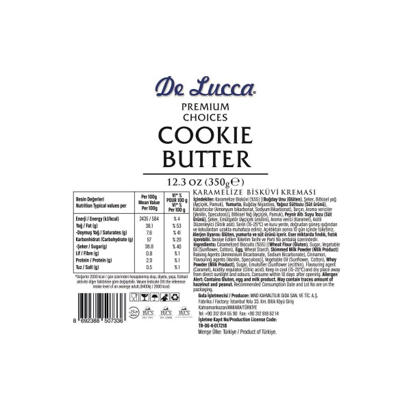 Bisküvi Krema Seti 350 G 2 Adet / Karamelize Bisküvi Kreması Ve Kakaolu Bisküvi Kreması